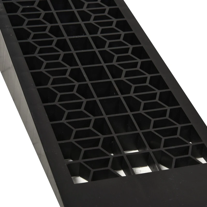 HOMCOM Zestaw 2 Ramp Dojazdowych Schodów Krawężnikowych Gumowych 3T PP Czarny 70 x 19,5 x 7,8 cm