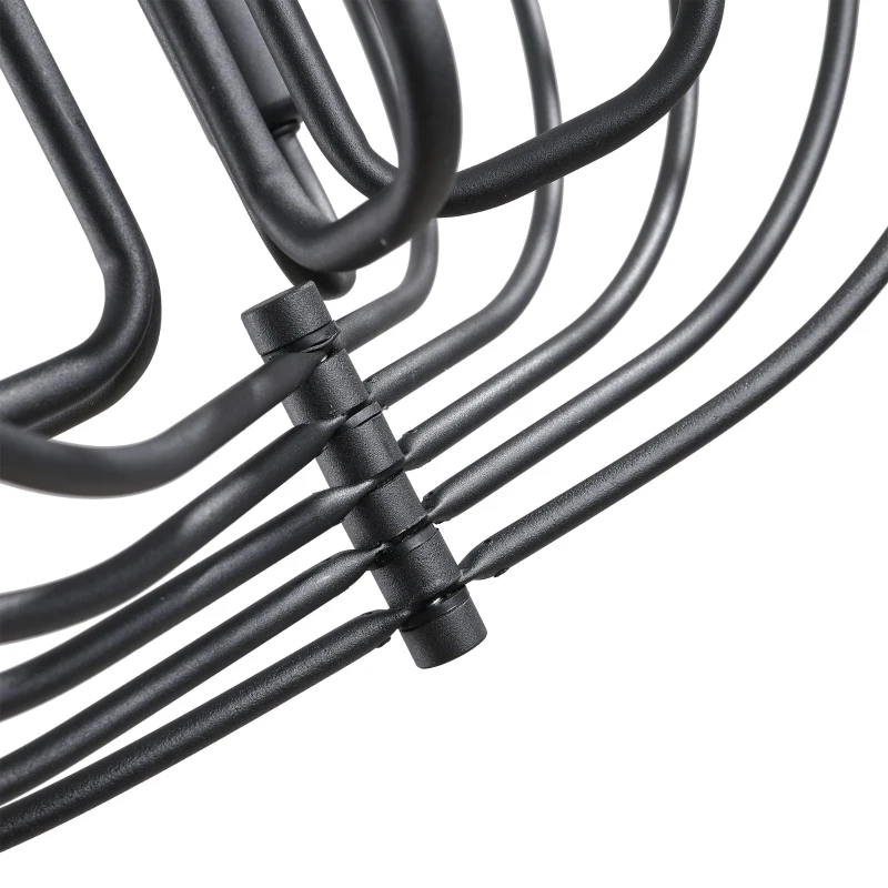 HOMCOM® Deckenlampe Pendelleuchte Hängeleuchte Deckenleuchte Industrie Vintage Schwarz