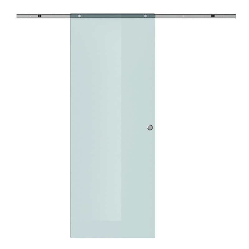 HOMCOM® Glasschiebetür Schiebetür Büro Glastür mit ohne Streifen 775/900/1025 x 2050 mm
