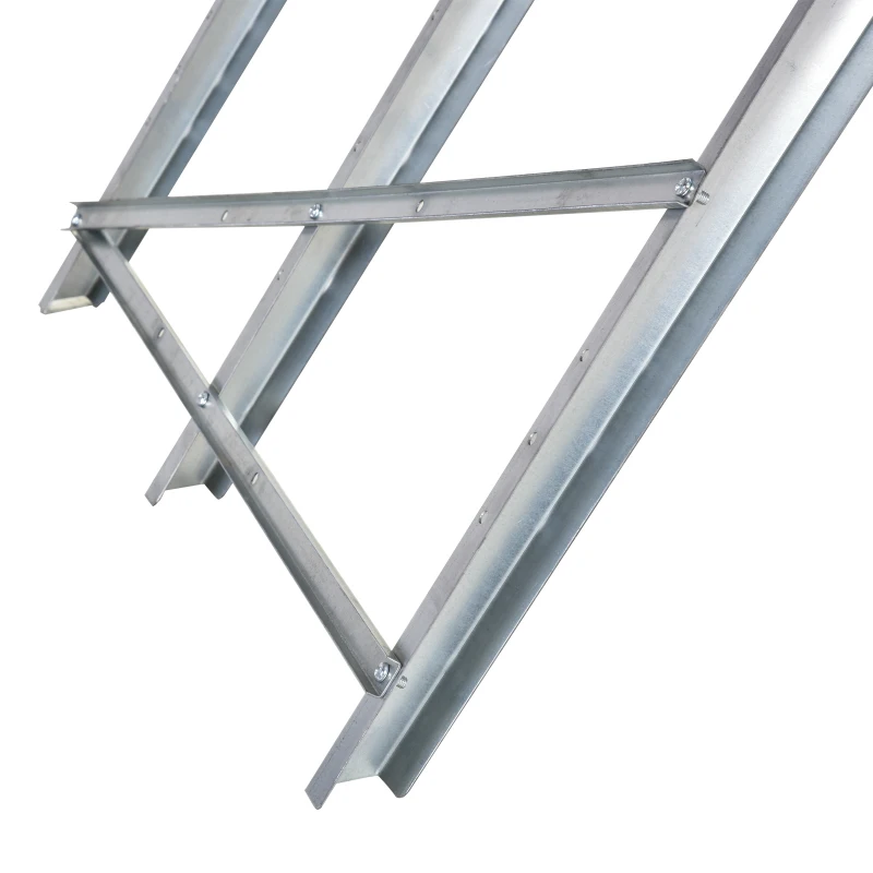 DURHAND kettingzaagbok zaagbok inklapbaar zaagframe voor brandhout zilver metaal 83 x 83 x 79 cm | Aosom.de