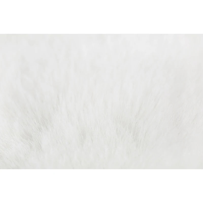 Homcom Kunstfell Hochflor Weiß 80 x 55 x 3 cm