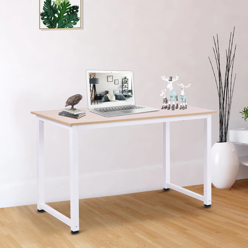 HOMCOM Biurko komputerowe Stół pod komputer Stół na komputer, kolor biały/czarny