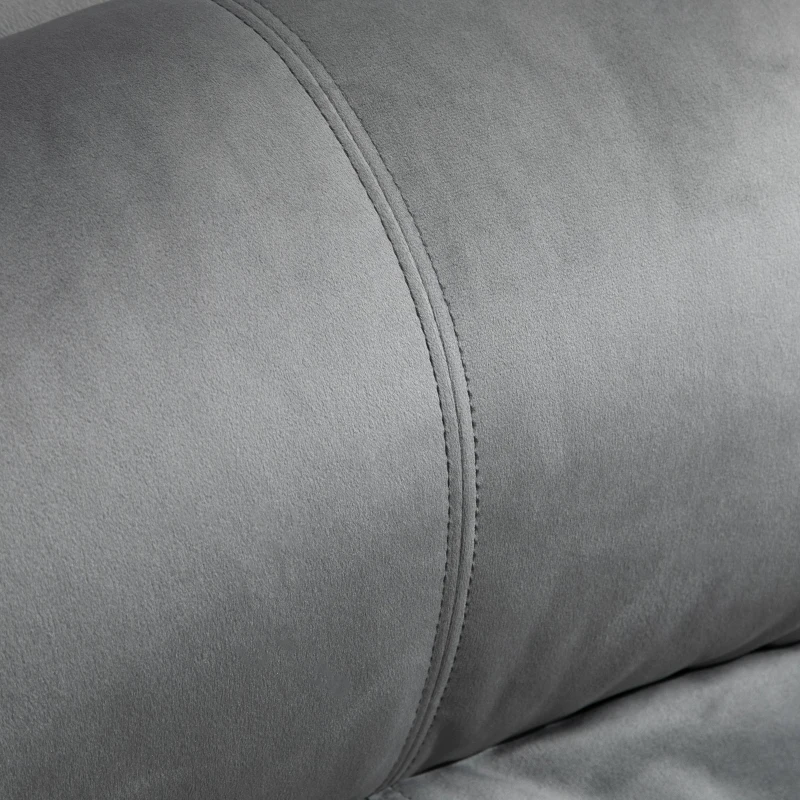 Fotel relaksacyjny sofa jednoosobowa odchylana 140° fotel TV poliester szary HOMCOM®