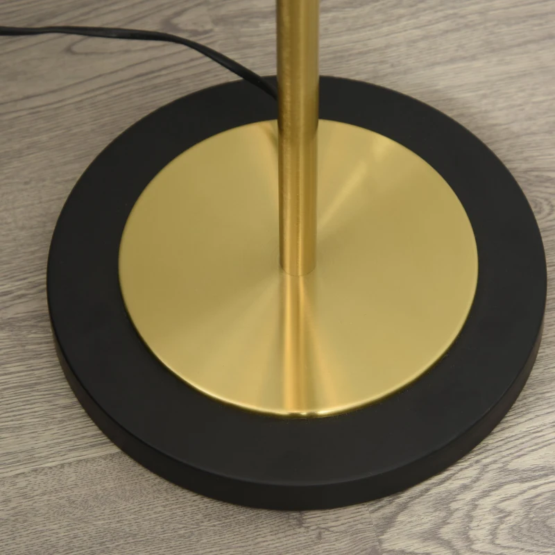 HOMCOM Stehlampe mit 3 Leuchten, Stehleuchte mit Verstellbaren Schirmen, Standleuchte E27, Metall, Bronze, 32 x 32 x 150cm