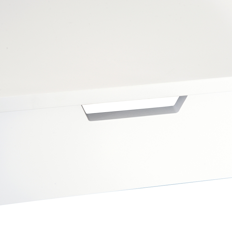 HOMCOM TOALETKA STÓŁ KOSMETYCZNY SKŁADANE LUSTRO białe