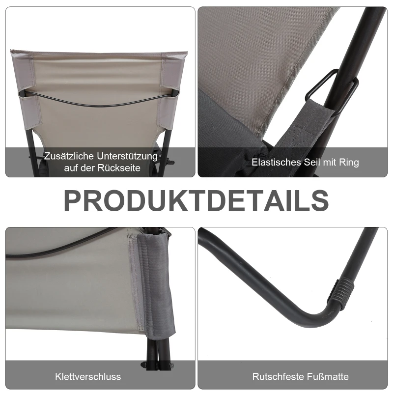 Outsunny® Sonnenliege mit Fußhocker Gartenliege Relaxliege Weiche Polsterung Polyester