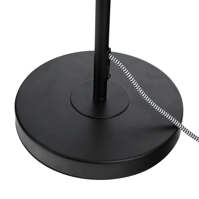 HOMCOM Stehleuchte Stehlampe E27-Fassung neben Sofa 90° verstellbar Metall Schwarz 25,5 x 20 x 155 cm