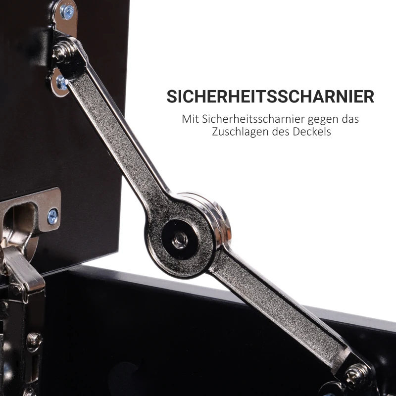 HOMCOM zitbank met grote opbergruimte schoenenbank opbergbank MDF wit 100x40x40cm