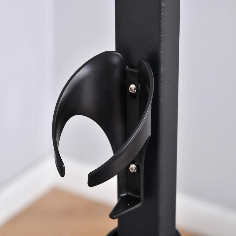 HOMCOM Bicicleta Elíptica de Fitness con Pantalla LCD y Resistencia Bidireccional Ajustable de 8 Niveles Ritmo Cardíaco Portavasos Volante de Inercia de 7 kg y 2 Ruedas 103x71x157 cm Negro