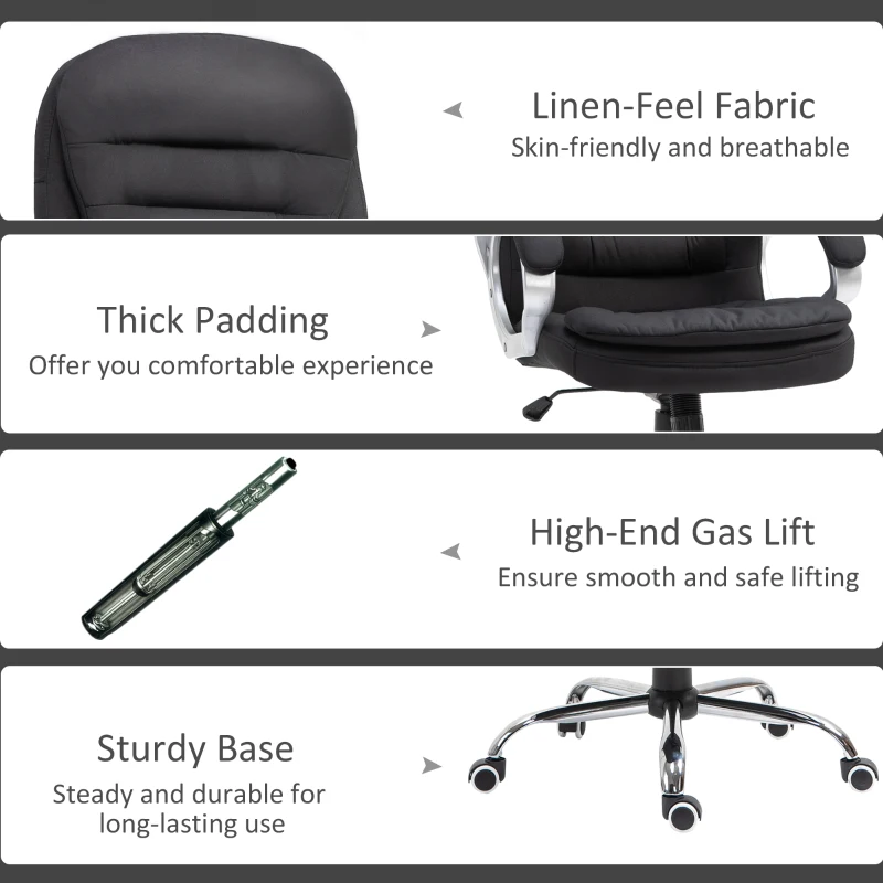 Vinsetto Ergonomic Office Chair Black