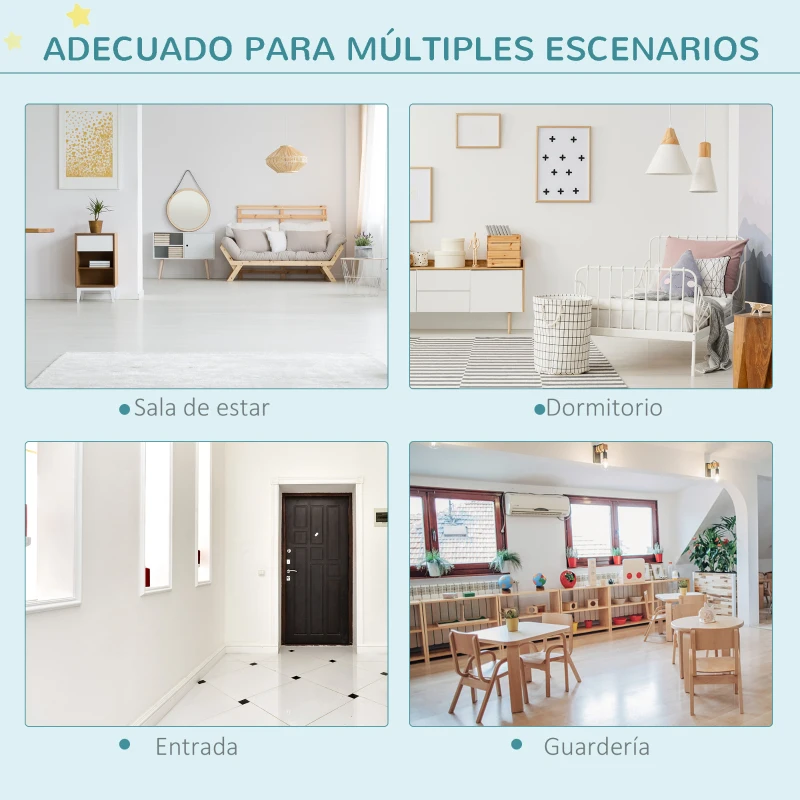 HOMCOM Cómoda con 3 Cajones Cajonera con Patas para Niños de Ropa o Juguetes 90x42x80cm Carga 20kg Azul