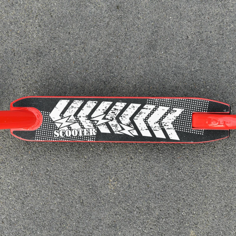 HOMCOM Stunt Scooter Kick Trick Freestyle Scooter Patinete de Acrobacia Patinete Clásico Barra Fija Giratorio 360° Carga 100kg 65,5x50x79 cm Aluminio