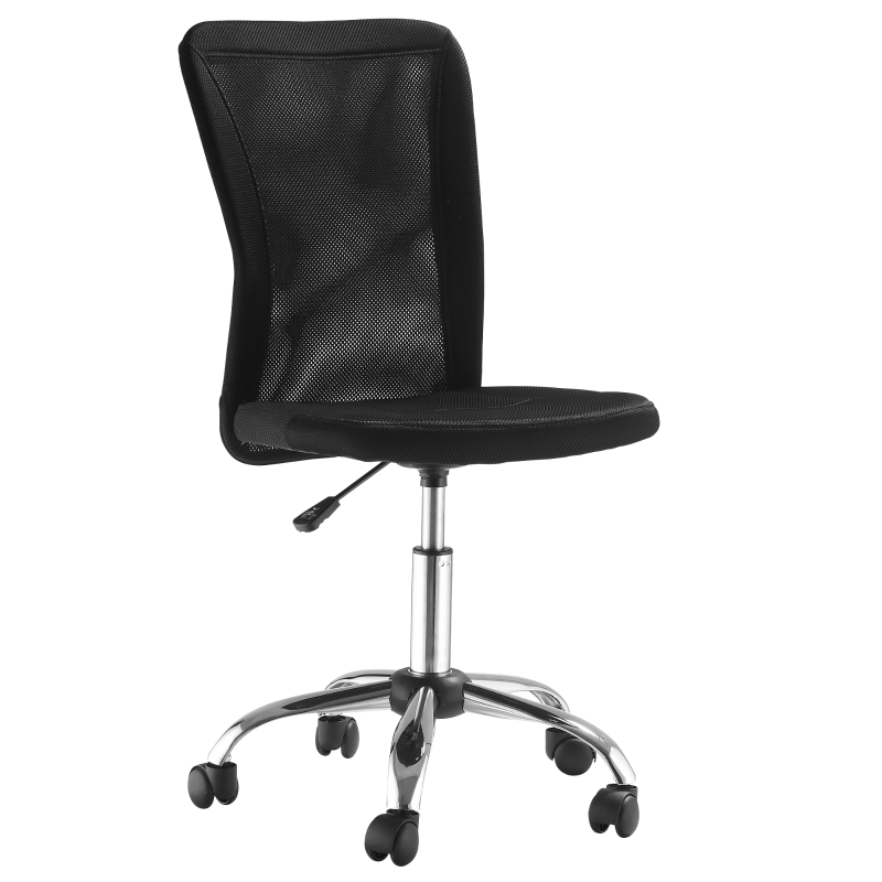 Vinsetto Mesh Ergonomic Home Office Chair w/ Wheels Black