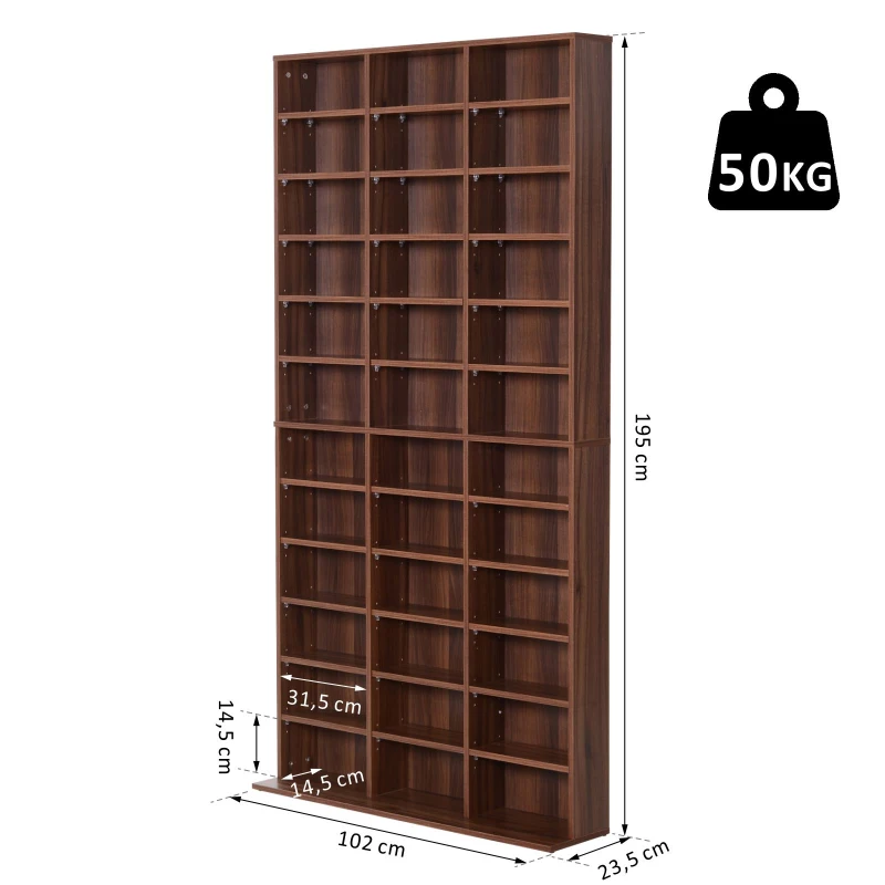 HOMCOM 33 Adjustable Compartment Storage Unit - Brown