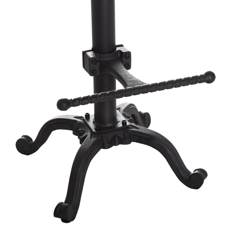 HOMCOM Vintage Industrial Metal Tractor Seat Bar Stool, Adjustable Cast Iron