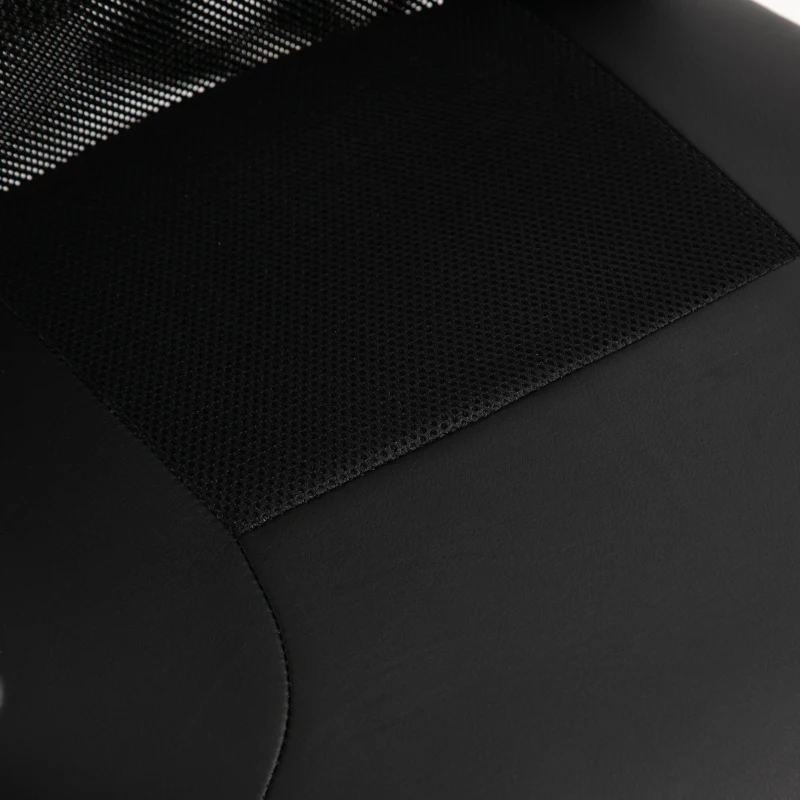 Vinsetto Office Chair, Computer Desk Chair, Mesh and PU Leather Swivel Chair with Adjustable Height and Rolling Wheels for Home Office Work Study, Black