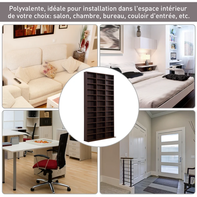 HOMCOM 33 Adjustable Compartment Storage Unit - Brown