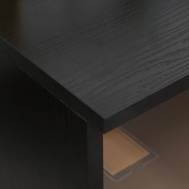 HOMCOM Filing Cabinet, Printer Stand with Open Storage Shelves and Drawer for Home Office, 80cm x 40cm x 73cm, Black