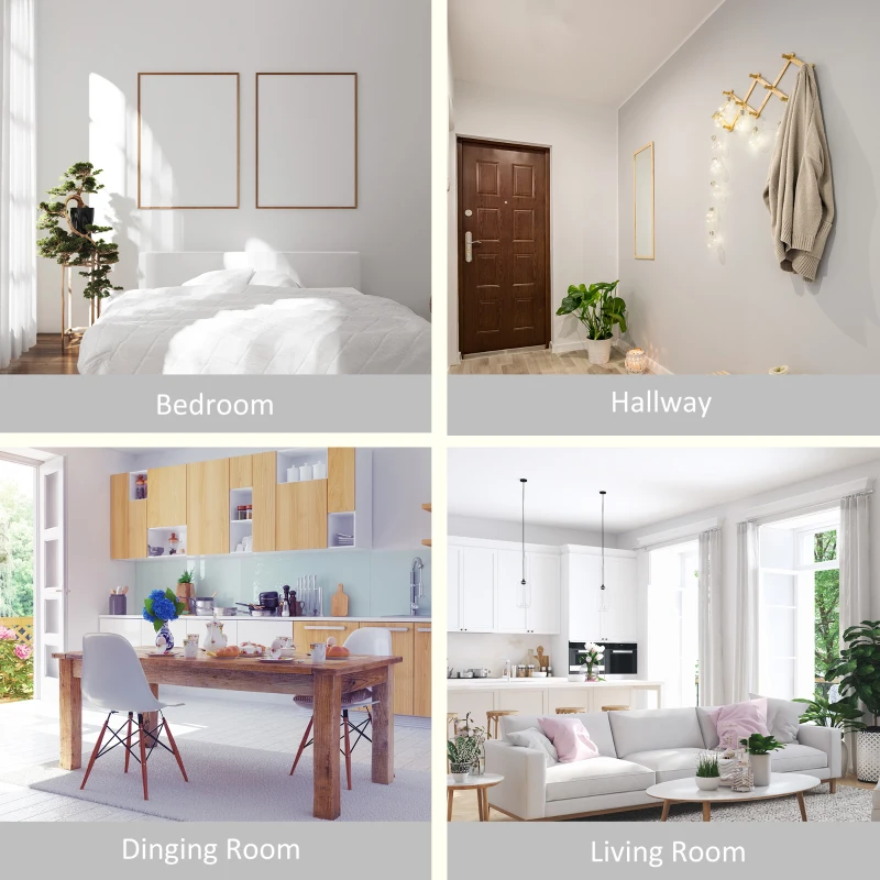 HOMCOM LED Ceiling Light Modern Ceiling Lamp 22W 1500 Lumen Cold White Light Mount Ceiling Lamp for Living Room Bedroom Kitchen Hallway