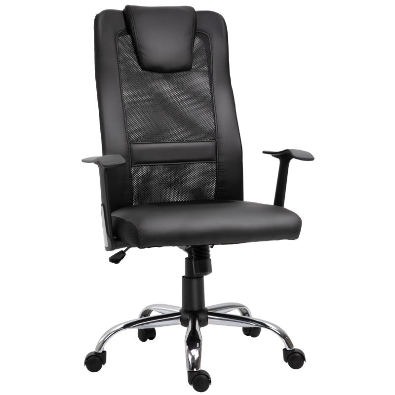 Vinsetto High Back Mesh Office Chair, Adjustable Height-Black