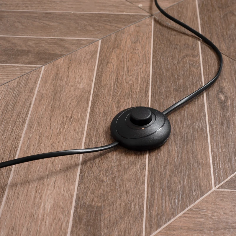 HOMCOM Modern Floor Lamp Metal Frame Sphere Light w/ Pedal Switch, Standing Lamp for Home Office Living Room, 159cm, Gold