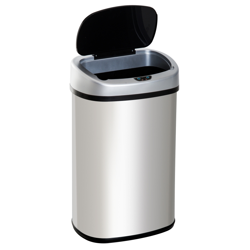 HOMCOM Sensor Bin, Stainless Steel, 48L