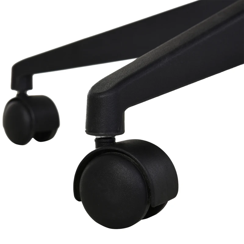 Vinsetto High Back Office Chair Work Executive 360 Swivel w/ 5 Castor Wheels Foam Padding Ergonomic Wide Arms Blue