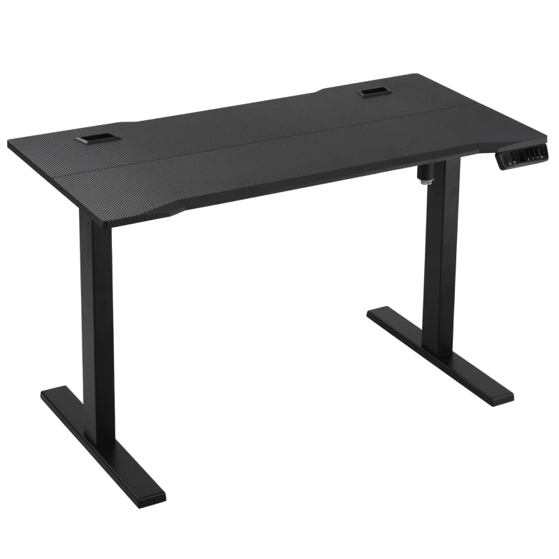 Vinsetto Electric Height Adjustable Standing Desk, 120 cm x 60 cm Memory Preset Stand Up Workstation for Home, Office, Black
