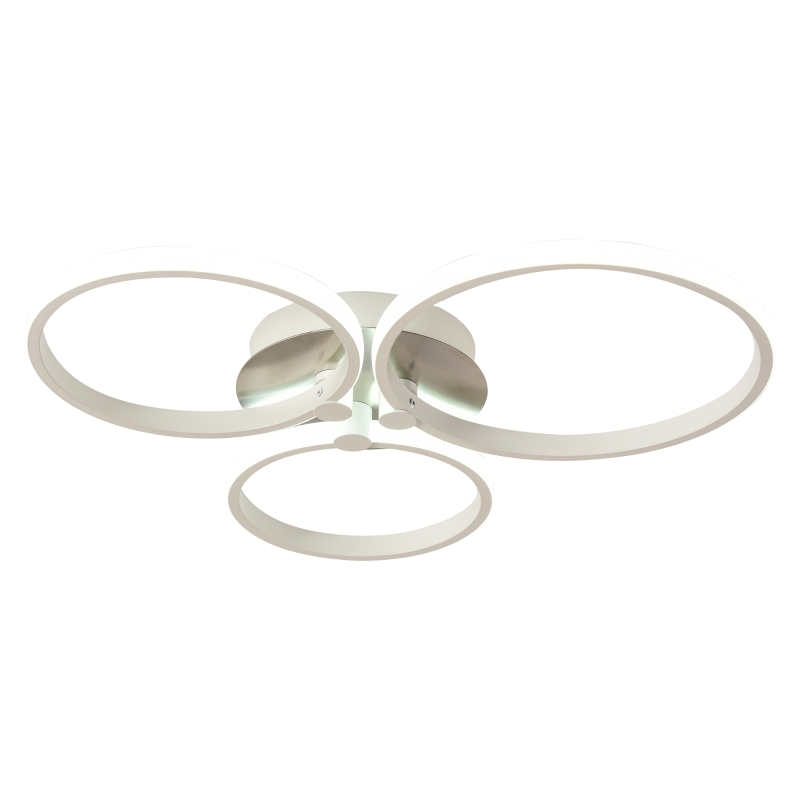 HOMCOM Three Circle LED Ceiling Modern Light with Metal Base for Hallway, Dining Room