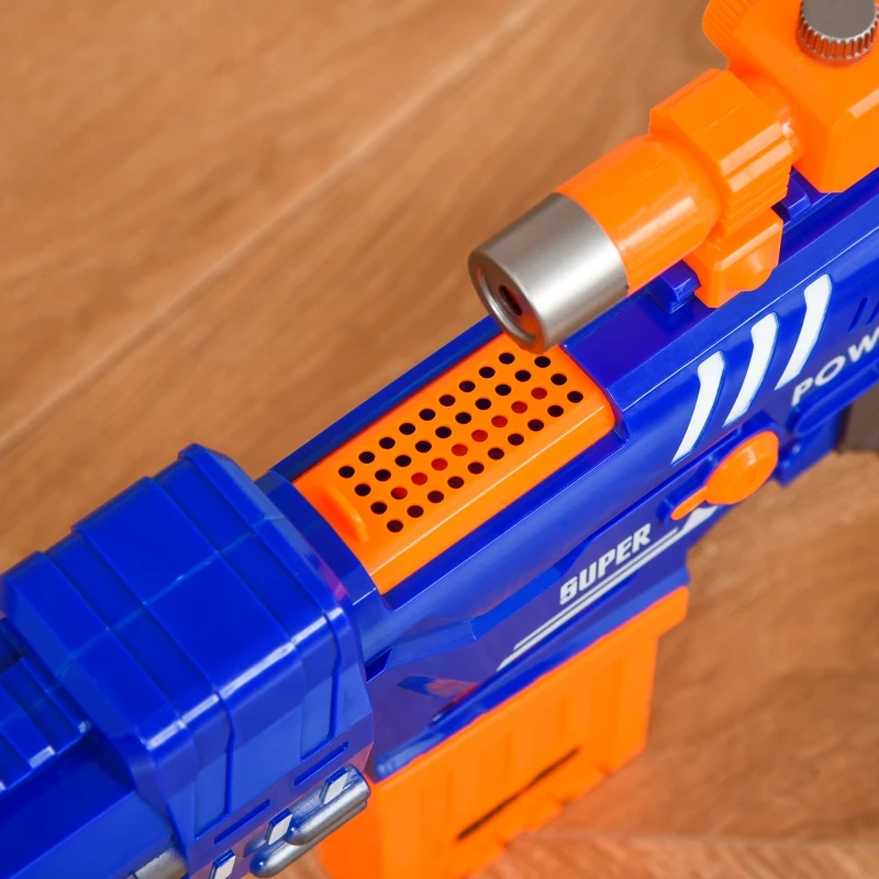 HOMCOM Toy Gun Automatic Foam Blaster Shooter w/ 20 Soft EVA Refill Darts Automatic Foam Blaster Gun Shooter Continuous Shot Magazine Shooting Target Board Shooting Game for Boys & Girls 8-12 Years