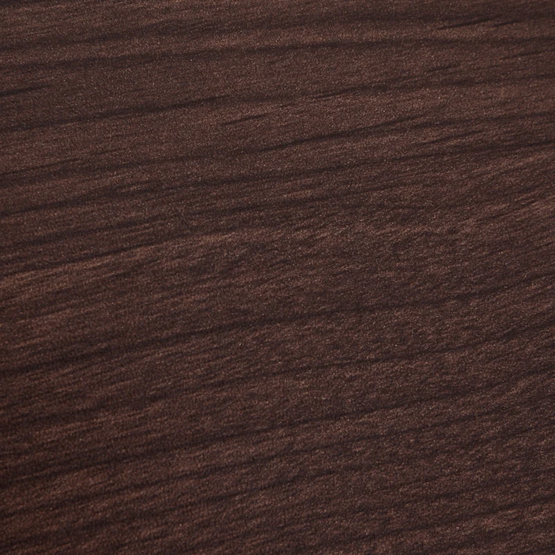 HOMCOM Dining Table Drop Leaf Metal Frame MDF Top Folding Expandable 6 Person Brown