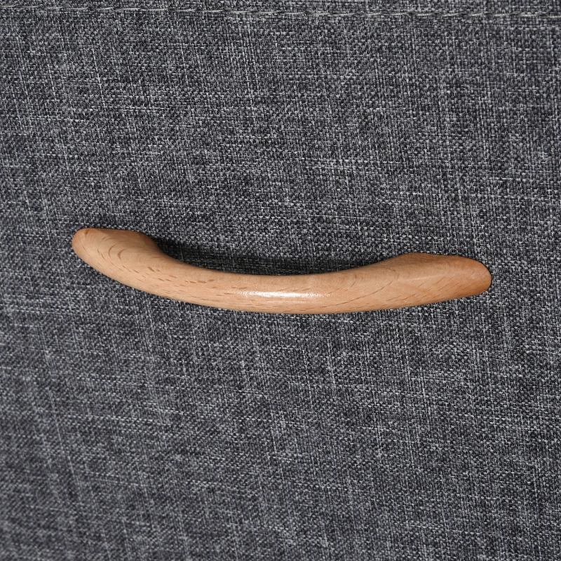 HOMCOM Coat Rack with 3 Drawers Storage Rack with Steel Frame for Bedroom Hallway Home Furniture Grey