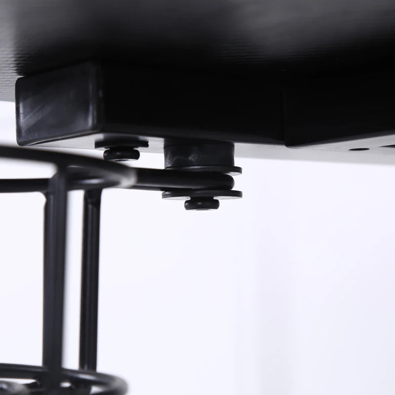 HOMCOM LED Gaming Desk, 120cm Racing Style Computer Table with Lights, Cup Holder, Headphone Hook, Cable Management, E-Sport Study Workstation, Black