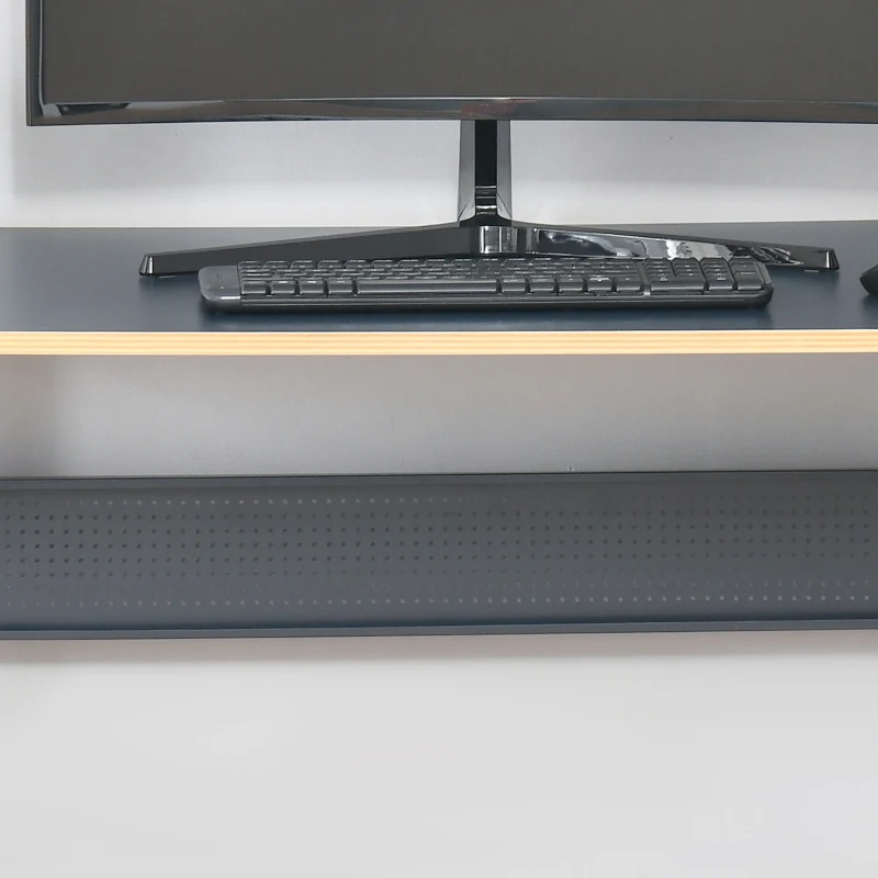 HOMCOM Home Office Computer Desk, Modern Simple Style Writing Table, PC Laptop Workstation with K-Shaped Legs for Study, Bedroom, Living Room, Navy Blue