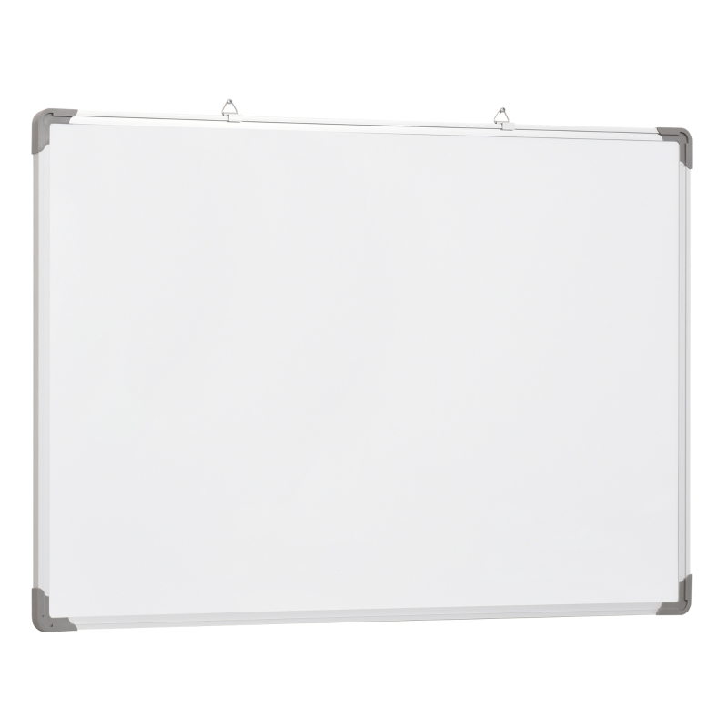 HOMCOM Quadro Magnético com Bandeja 10 Ímás 1 Apagador e 4 Marcadores 90x60cm Branco