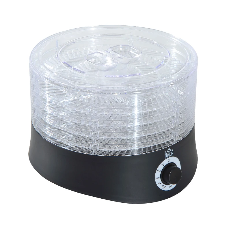 HOMCOM 5 Tier Food Fruit Dehydrator, 280W with Adjustable Temperature Control 40 - 70 Degree