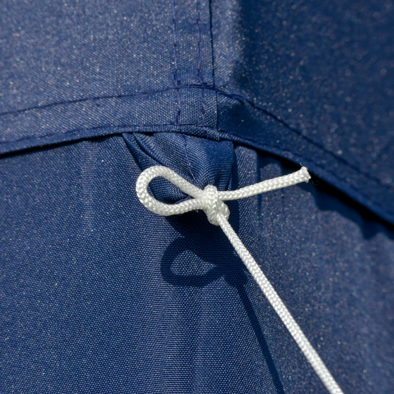 Outsunny Tenda de Jardim 3x3m Tenda com 4 Partes Laterais Rede Mosquiteira com Zíper Proteção UV para Patio Azul