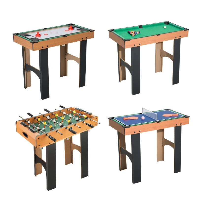 HOMCOM 4-In-1 Multi Game Table, kids games table 87x43x73 cm-Multi Colour