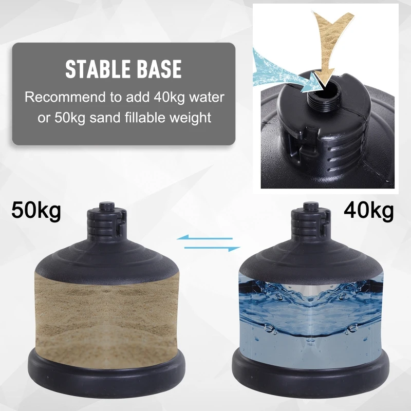 HOMCOM Freestanding Boxing Punching Bag Heavy Boxing Bag Men Stand Kick Boxing Bag Kick Punch Bag Silicone Red