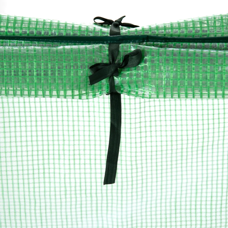 Outsunny Estufa de Jardim 180x90x70cm Estufa de Jardim com 2 Janelas Enroláveis Cobertura de PE e Estrutura de Metal Estufa para Cultivo de Plantas Flores Verde