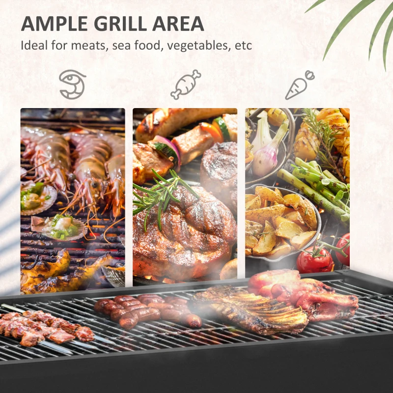 Outsunny Outdoor Electric Charcoal BBQ Rotisserie Grill 50kg Lamb Hog Spit Roaster