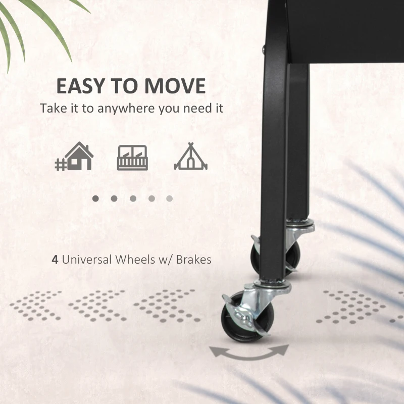 Outsunny Outdoor Electric Charcoal BBQ Rotisserie Grill 50kg Lamb Hog Spit Roaster