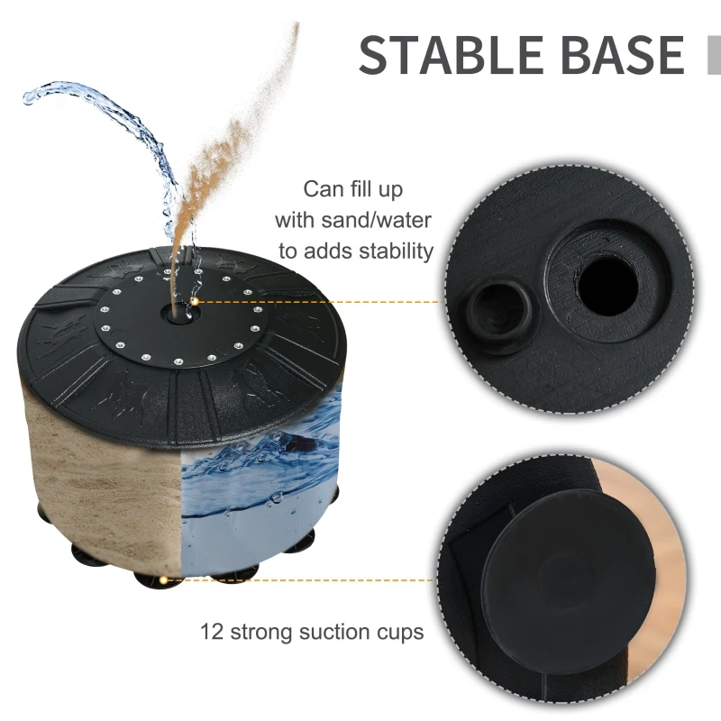 HOMCOM Punching Bag with Stand Heavy Boxing Set w/ Suction Cup Base for Adult Youth, Home Office Gym