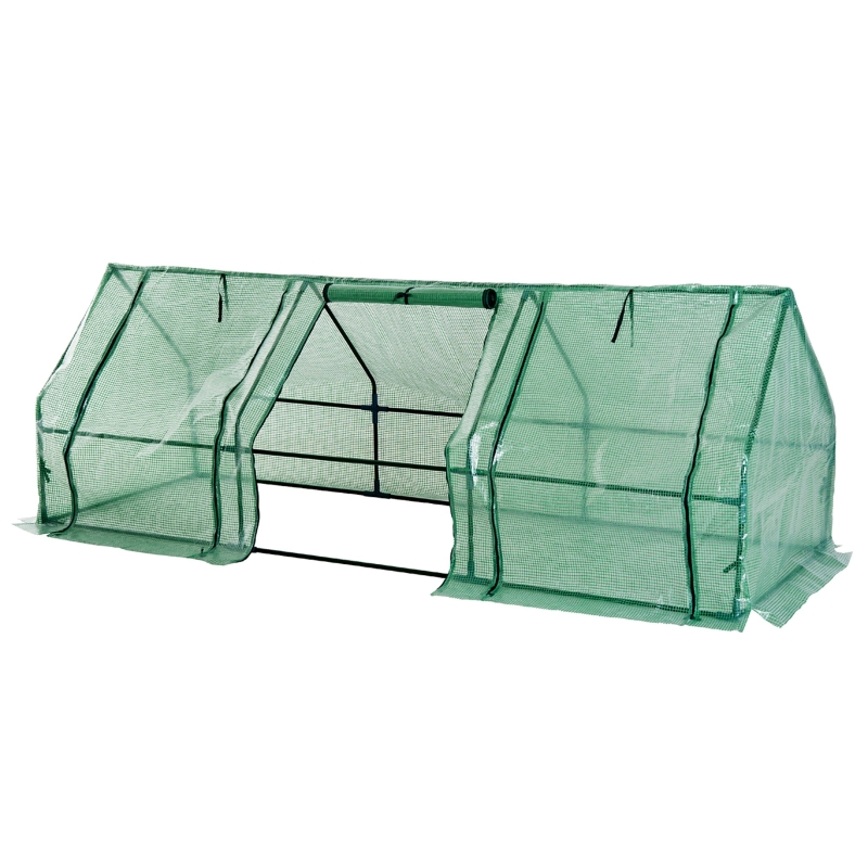 Outsunny Polytunnel Greenhouse, Steel Frame, XS size