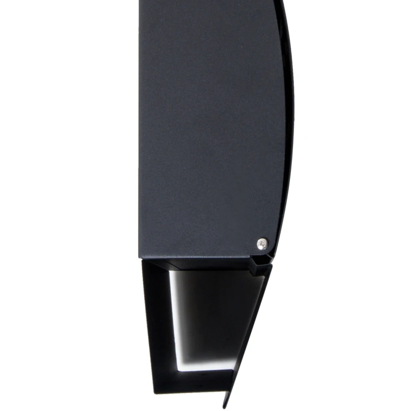 HOMCOM Steel Wall Mounted Mail Box Post Letter Newspaper Holder Outdoor Lockable with Waterproof  Lid -  Black