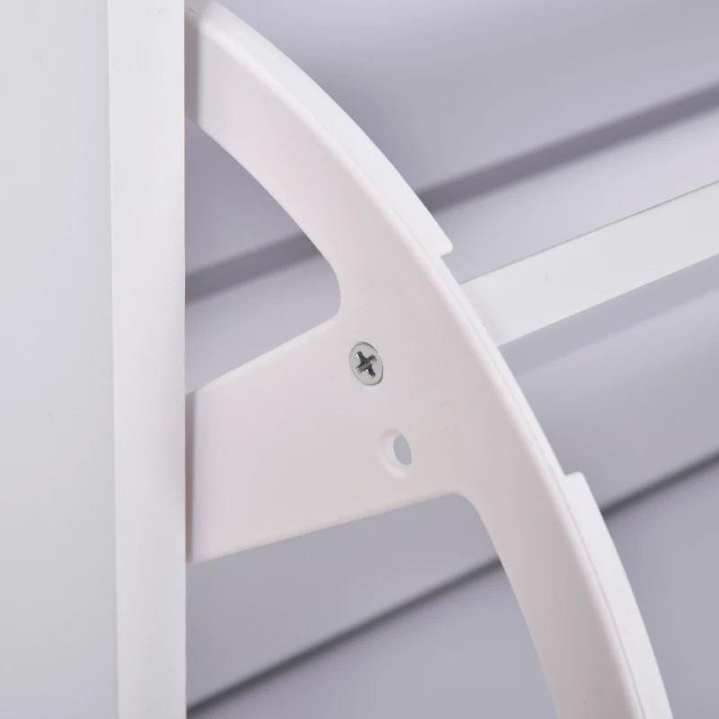 HOMCOM Wooden Shoe Rack Modern Storage Cabinet Cupboard with 4 Doors Hallway Furniture (Black)