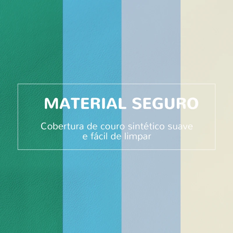 HOMCOM Conjunto de 4 Blocos de Espuma para Crianças de 1-3 Anos Figuras de Construção Brinquedo de Aprendizagem Infantil Estofado em PU 150x50x39cm Multicor