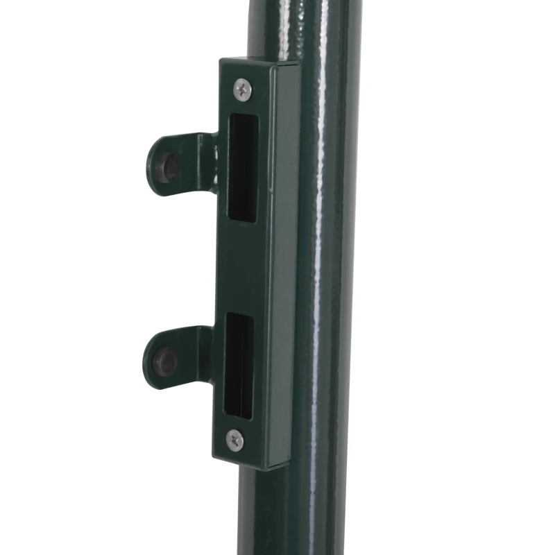 HOMCOM Porta para Vedação de Jardim de Aço com Maçaneta de Fechadura e 3 Chaves Porta de Vedação para Exterior Pátio Terraço 97x150cm Verde