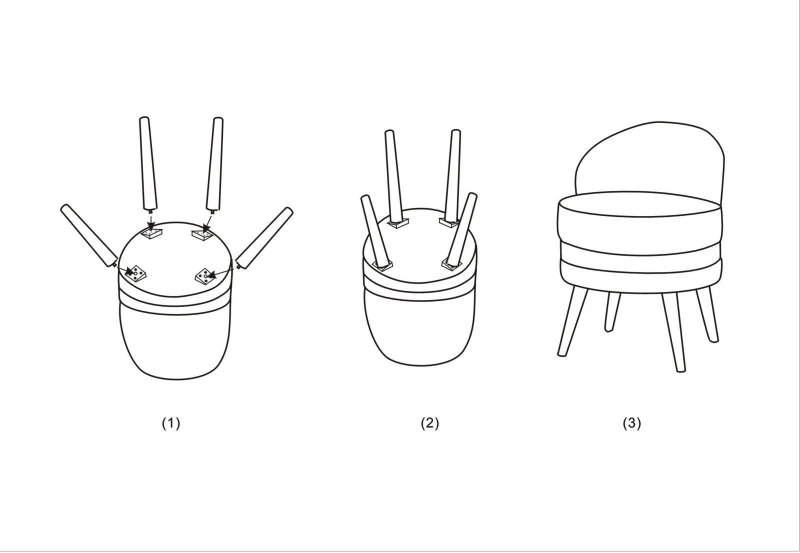 Sedia Mini Paris Bordeaux Cm Ø 45X62