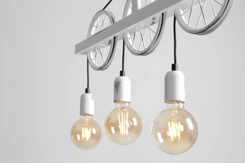 Homemania Lampada A Sospensione Hydra W73xD10xH45 cm Bianco